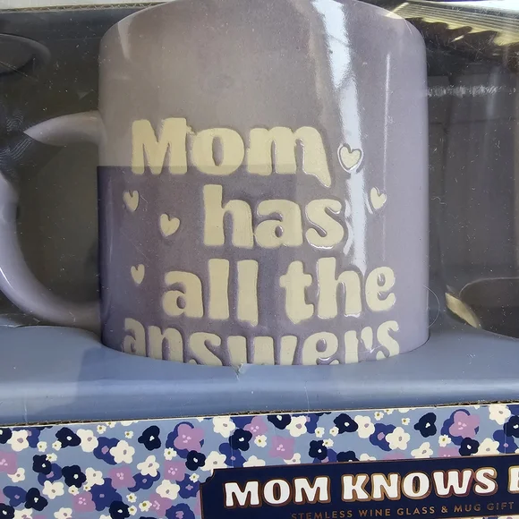 Wine Glass & Coffee Mug Gift Set with Pen & Socks - Picture 3 of 6